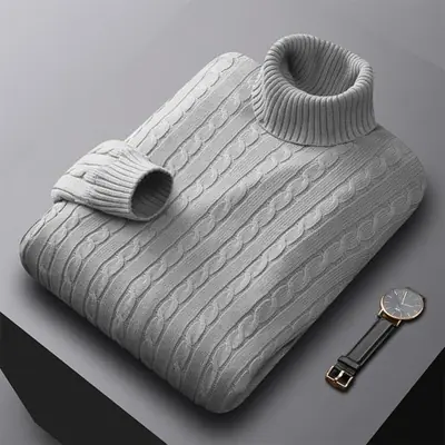 Image de Pull Col Roulé Homme - Élégant & Confortable
