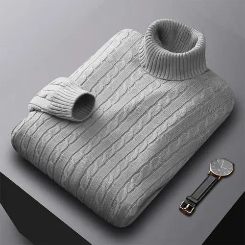 Image de Pull Col Roulé Homme - Élégant & Confortable