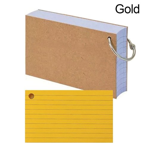 Afbeelding van 50 Stuks Binder Horizontale Lijn Memo Boek Losbladige Index Kaarten Flash Kaarten Kleine Revisie Kaarten Voor Studie Kantoor Notitieblokken