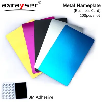 Image de Plaques Métalliques Laser - 100 Pièces Multicolores