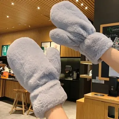 Image de Mitaines Hiver Peluche Douces & Chaudes pour Femmes