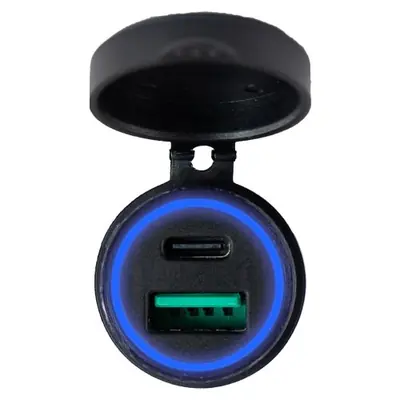 Image de Chargeur USB Rapide pour Moto - Adaptateur DIN