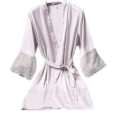 Image de Robe de Nuit Kimono Satin Élégante pour Femme