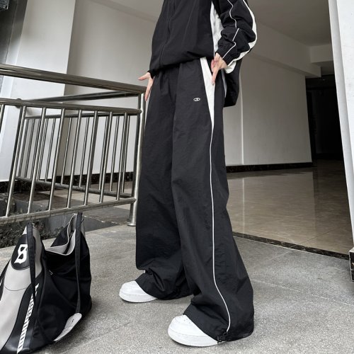 Imagen de Pantalones Deportivos de Pierna Ancha para Mujer, Estilo Y2K y Hip Hop, Cintura Alta y Holgados, Moda Urbana para Correr y Uso Diario