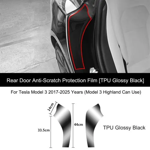 Image de Film Protection Anti-Rayures Porte Arrière Tesla Model Y & 3