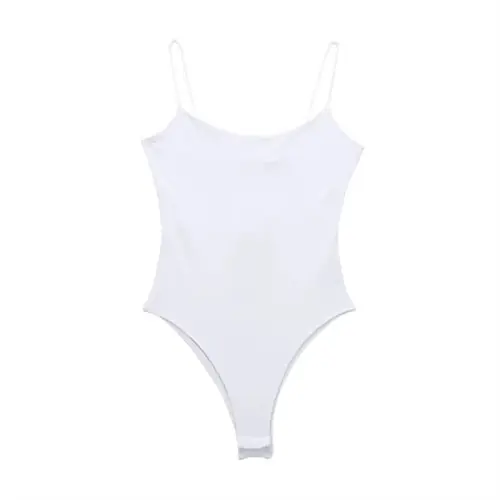 Image de Body Moulant Sexy Femme - Blanc & Noir, Dos Nu