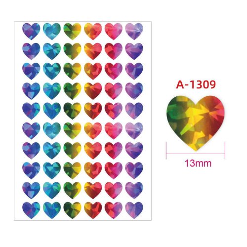 Immagine di 600 pz/10 fogli Laser Cuori Amore Adesivi Glitter Adesivo Cuore Etichette Adesive per Studente Planner Scrapbook San Valentino