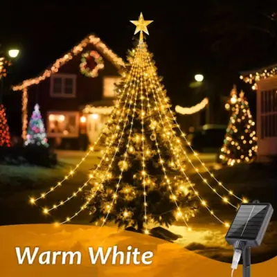 Image de Guirlande Lumineuse Étoile Cascade USB & Solaire