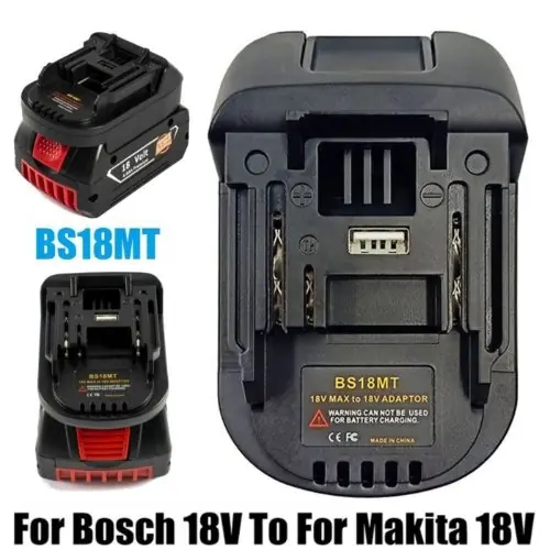 Image de Adaptateur Batterie pour Bosch 18V → Makita 18V avec USB
