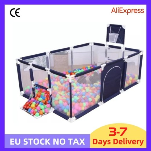 Bild von Sichere Spielwelt für Babys – Großer Ballpool mit Sicherheitszaun