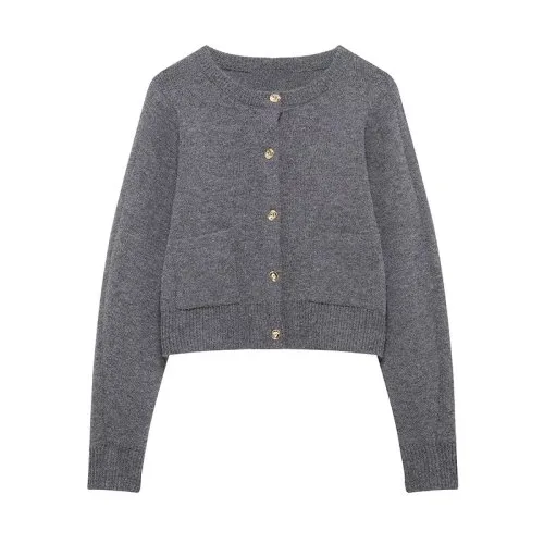C gris chaquetas de punto
