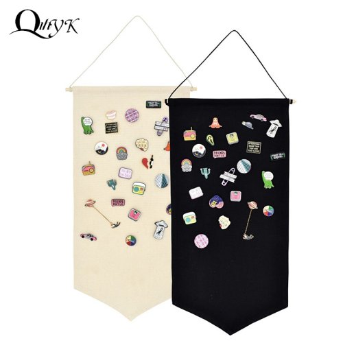 Immagine di Espositore per Badge abbigliamento da parete appeso a triangolo bandiera spilla bordo grande spilla portaoggetti scatola commemorativa collezione regalo spilla