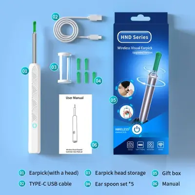 Nettoyeur d'Oreilles avec Caméra - Nettoyage en toute Sécurité