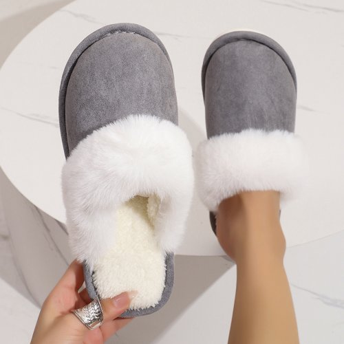 Immagine di Lucyever Pantofole in pelliccia sintetica scamosciata sintetica rosa da donna per la casa Scivoli ca...