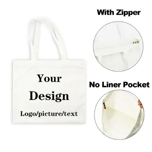 Image de Sac Fourre-Tout Personnalisable en Toile de Coton