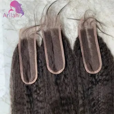 Image de Perruque Lace Closure Naturelle Crépue Lisse