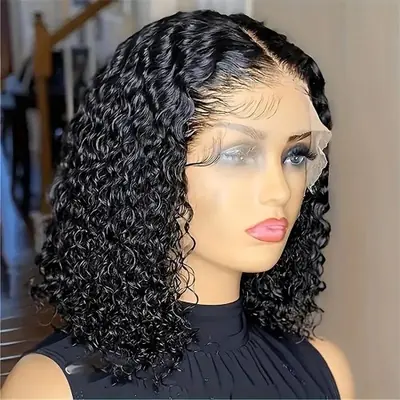 Image de Perruque Bouclée Naturelle Sans Colle - Cheveux Humains 100%