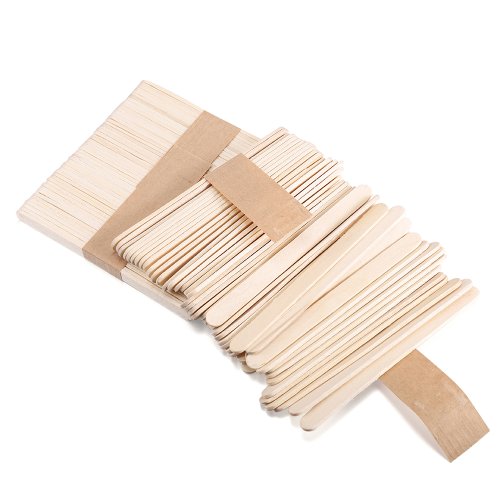 Image of Natural Wooden Craft Sticks for Epoxy Resin Jewelry Making – Premium Popsicle & Ice Cream Sticks for DIY Art and Crafting Projects