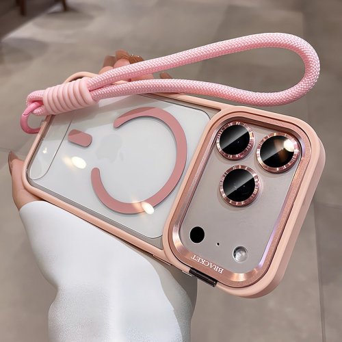 Afbeelding van Camerabeugel Magsafe Case voor iPhone 17 Pro Max Air Polsband Lens Film Cover voor iPhone 16 15 14 Plus 11 12 13 Pro Max