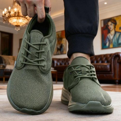 Imagen de Zapatos Informales anchos para Hombre, Zapatillas Unisex Minimalistas Antideslizantes y Transpirables para Caminar y Correr, Diseño Moderno y Cómodo