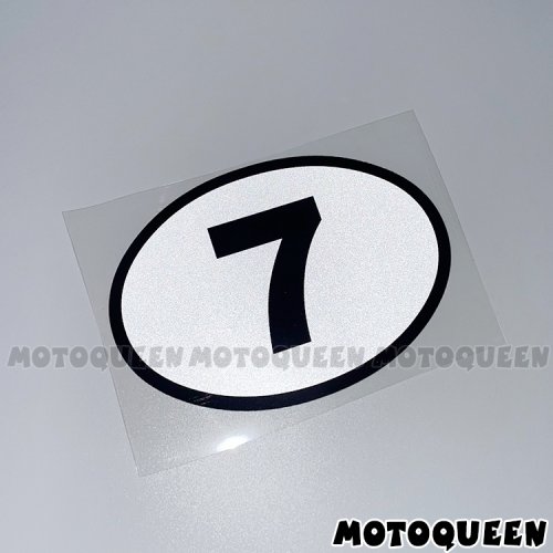 Afbeelding van Café Racer Nummer 123456789 Vintage Motorfiets Sticker Ovale Brandstoftank Pad Zijdeksel Doos Helm Stickers Voor Motor Auto Auto
