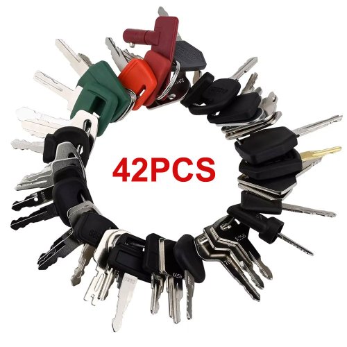 Imagen de Juego de 42 Llaves de Encendido para Equipos Pesados - Compatible con Caterpillar, JCB, Yanmar, Kobelco, Volvo, Bobcat, Hitachi y Komatsu