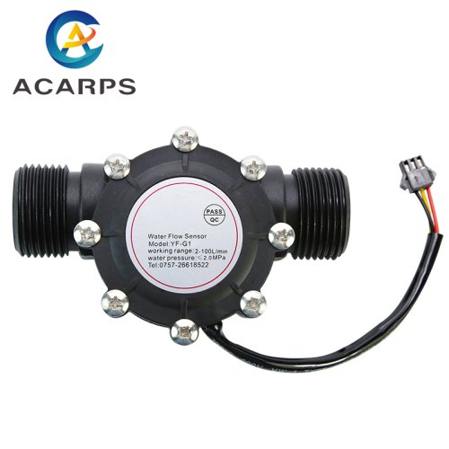 Image of High-Precision Hall Effect Water Flow Sensor with DC 3-24V Output for Plumbing and Home Automation Systems