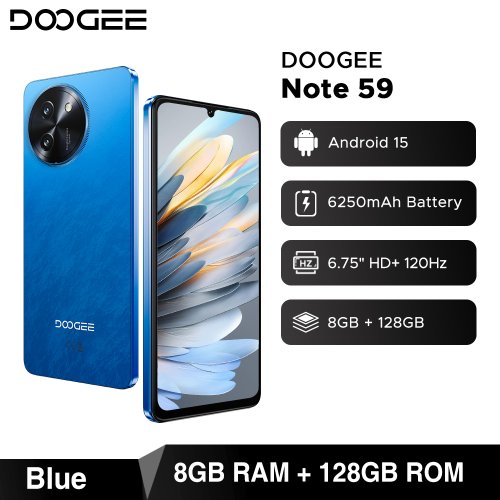 Zdjęcie Doogee Note 59 5G – Mocny Smartphone z Ekranem 6,75 Cala i Baterią 6250 mAh