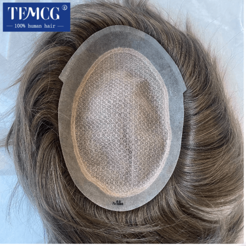 Bild von Natürliche Haarprothese für Männer – Doppelschicht-Toupet aus echtem Haar