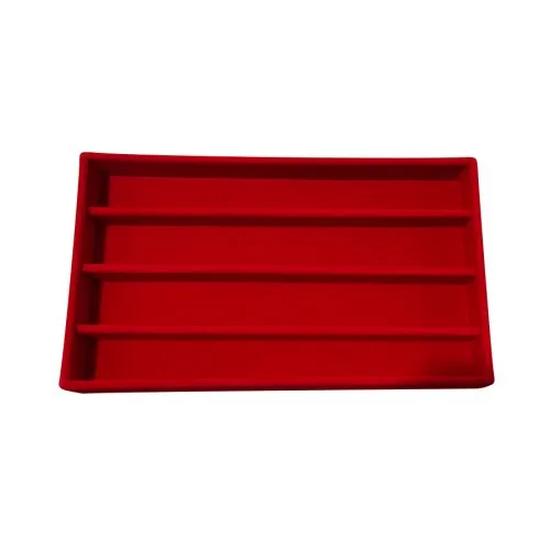 4 raster dienblad rood