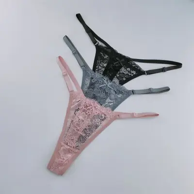 Image de Lingerie Dentelle Transparente 3 Pièces - Sexy & Respirant