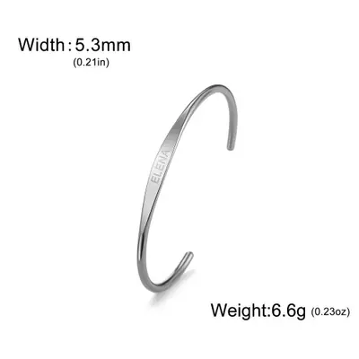 Image de Bracelet Personnalisé Gravé - Bijou Unique en Acier Inoxydable
