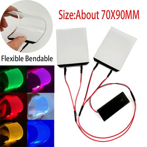 Image of Flexible LED Eye Lights for DIY Cosplay Helmets - 70x90mm Bendable Glow Eyes with Customizable Fit