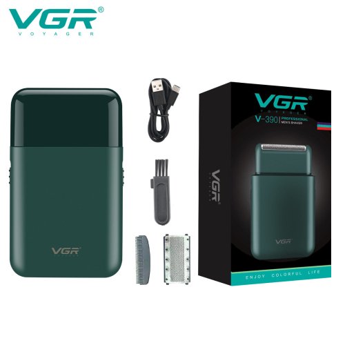 Imagen de VGR V-390 mini afeitadora de barba inalámbrica de una sola hoja, afeitadora eléctrica de lámina reca...