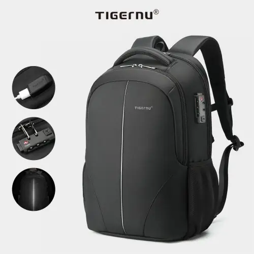 Image de Sac à Dos Homme Anti-Vol avec Compression et TSA