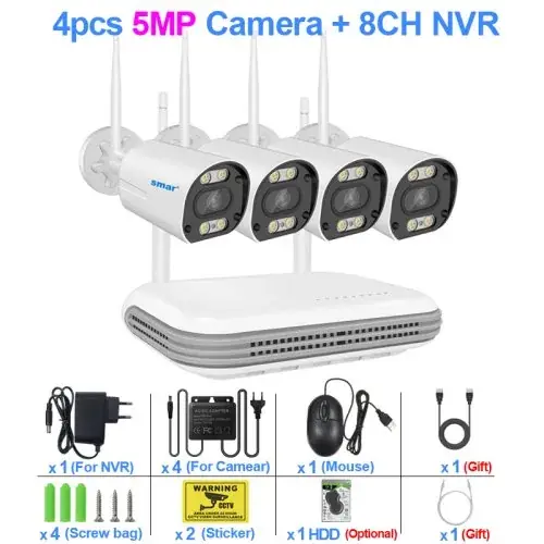 Image de Kit caméra IP WiFi 3MP/5MP avec détection de mouvement humain