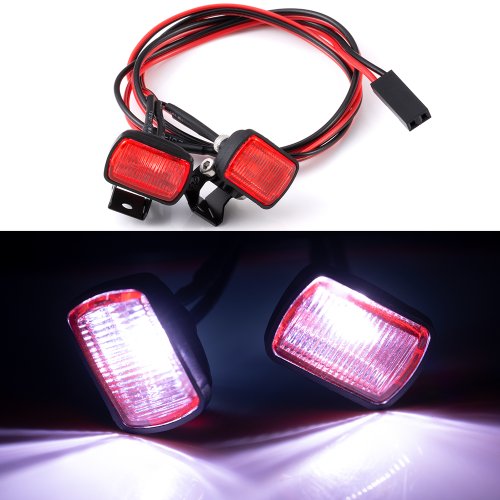 Imagen de AXSPEED 1 Juego de luces LED, foco para TRX-4 TRX-6 Axial SCX10 90046 Wraith 1/10 RC, piezas de decoración de coche, accesorios