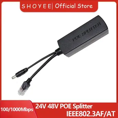 Image de Alimentation Ethernet PoE 24V/48V vers 12V/5V - Adaptateur IEEE 802.3af