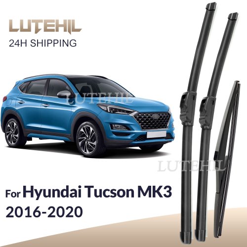 Imagen de Juego Completo de Limpiaparabrisas Delantero y Trasero para Hyundai Tucson TL 2016-2020 - Tamaños 26”, 16” y 14”