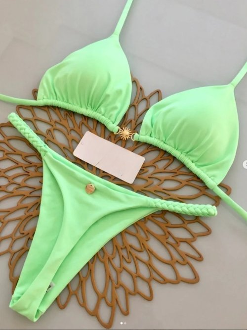 Zdjęcie Elegancki letni mikro bikini push-up dla kobiet – seksowne stroje kąpielowe z wiązaniami, model 2025, zestaw biquini z stringami, idealna odzież plażowa
