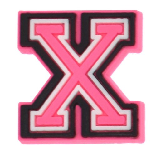 Immagine di Ciondolo Rosa a Forma di Lettera per Scarpe - Accessorio Trendy per Crocs
