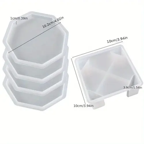 Image de Moules Résine Dessous de Verre - Set Créatif pour DIY
