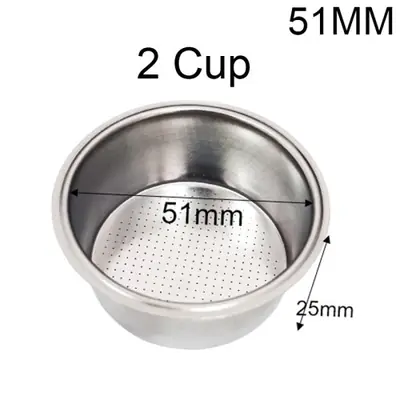 Image de Filtre à Café Réutilisable 51/58mm - Compatible avec Porte-Filtre Sans Fond