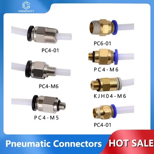 Image de Connecteurs Pneumatiques PC4 M6, PC4 M5, PC6 01 pour Imprimante 3D