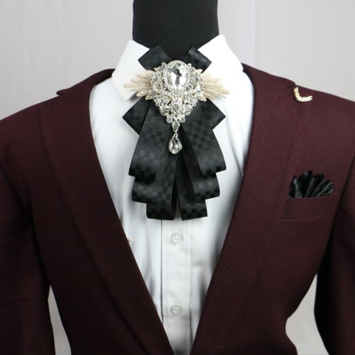 Image of Elegant Solid Color Bow Tie for Men and Women – Classic Black and Navy Butterflies for Formal, Casual, Uniform, and Wedding Wear