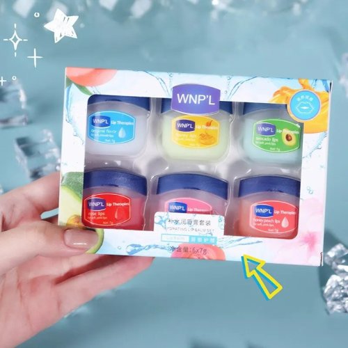 Immagine di 4/6/8pcs Balsamo per le labbra idratante Set Sbiancante Base idratante Base vegetale naturale Idratante Crepa Cura delle labbra Gelatina idratante