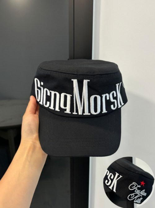 Imagen de Sombreros con letras bordadas y parte superior plana retro Gorra de béisbol de ala plana con estampa...