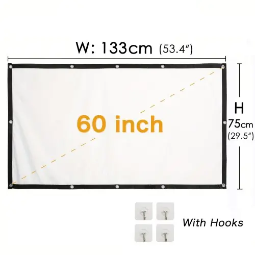 Image de Écran de projection portable 16:9 - Cinéma maison HD 1080p