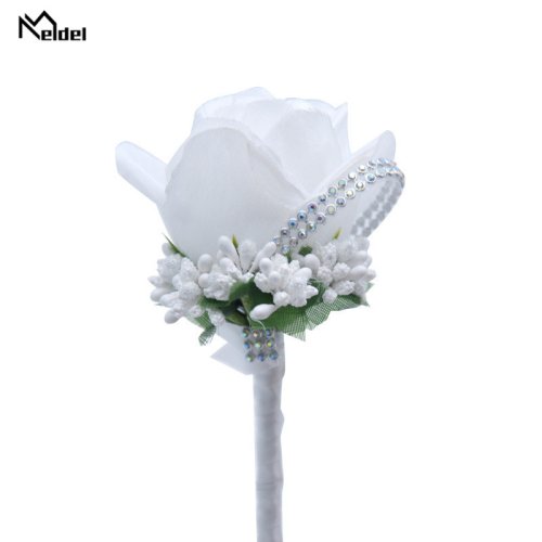 Image de Boutonnières & Corsages Roses Artificiels - Mariage Élégant