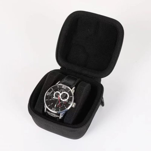 Imagen de Organizador de caja de reloj para hombre, estuche de viaje para reloj, almacenamiento portátil, sopo...